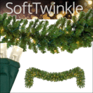 Sequoia Fir SoftTwinkle&reg Prelit Commercial LED Christmas Garland, Warm White Lights