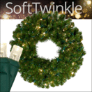 Sequoia Fir SoftTwinkle Prelit Commercial LED Christmas Wreath, Warm White Lights