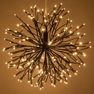 Brown Starburst Lighted Branches with Warm White LED Twinkle Lights, 1 pc