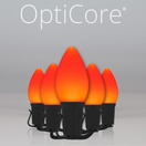 C7 Amber Smooth OptiCore&reg Commercial LED Halloween String Lights