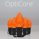 C7 Amber OptiCore&reg Commercial LED Halloween String Lights