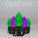 C7 Green / Purple OptiCore&reg Commercial LED Halloween String Lights