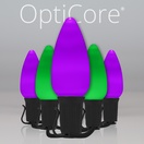 C9 Green / Purple Smooth OptiCore&reg Commercial LED Halloween String Lights