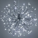 Silver Starburst Lighted Branches with Cool White LED Twinkle Lights, 1 pc