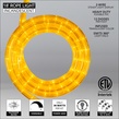 18' Yellow Rope Light, 2 Wire 1/2", 120 Volt