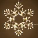 LED Folding Snowflake, Warm White Lights 