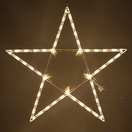 LED 5 Point Folding Star, Warm White Lights 