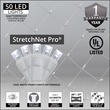 StretchNet Pro&reg 20" x 45" Column Wrap Lights, 5mm LED, 50 Cool White Lights, White Wire