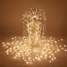 Silver Falling Willow Lighted Branches with Warm White LED Twinkle Lights, 1 pc