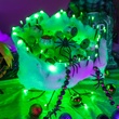 15" Green Starburst Lighted Branches, Green LED Twinkle Lights, 3 pc