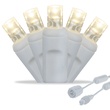 25 WeatherPRO TM 5mm Warm White LED Christmas Lights, 4" Spacing, White Wire