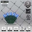 5MM 4'x6' Blue LED Net Lights, Green Wire