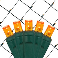 Amber /  Orange LED Net Lights for Christmas and Halloween.