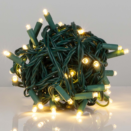50 Warm White Outdoor LED Christmas Tree Lights, Mini 5MM