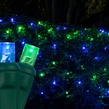 5mm 4' x 6' LED Net Lights - 100 Blue, Green Lamps - Green Wire