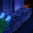 5MM 4'x6' Blue LED Net Lights, Green Wire