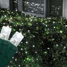 5mm Cool White Twinkle LED Net Lights, Green Wire