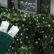 5MM 4'x6' Twinkle Pure White LED Net Lights, Green Wire