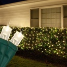 5mm Warm White Twinkle LED Net Lights, Green Wire