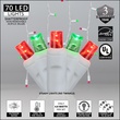 70 5mm Red, Green LED Icicle Lights