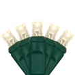 70 5mm Warm White LED Christmas Lights, 4" Spacing