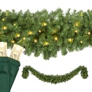 Olympia Pine Prelit Commercial LED Swag Christmas Garland, Warm White Lights