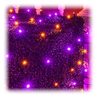 Amber/Orange and Purple Halloween Net Lights