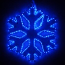 LED 18 Point Snowflake with Blue Acrylic Center, Blue Lights 