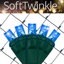 5mm Blue SoftTwinkle&reg LED Net Lights, Green Wire