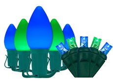 Blue & Green Halloween Lights