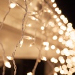 100 Clear Icicle Lights, White Wire 