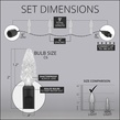 Commercial 25 C6 Cool White LED String Lights, 4" Spacing