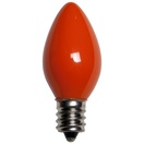 C7 Orange Christmas Light Bulbs, Opaque
