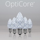 C7 Cool White OptiCore&reg LED Christmas Light Bulbs