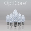 C7 Cool White OptiCore&reg LED Christmas Light Bulbs, Box of 25