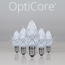 C7 Twinkle Cool White OptiCore&reg LED Christmas Light Bulbs