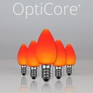 C7 Amber / Orange Smooth OptiCore&reg LED Christmas Light Bulbs