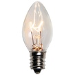 C7 Clear Christmas Light Bulbs, Transparent
