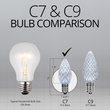 C7 Cool White OptiCore&reg LED Christmas Light Bulbs, Box of 25