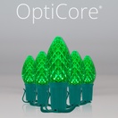 C7 Green OptiCore&reg Commercial LED Christmas String Lights
