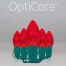 C7 Red OptiCore&reg Commercial LED Christmas String Lights