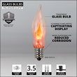 C7 Clear Flicker Flame Commercial Halloween String Lights, 25 Lights, 25'