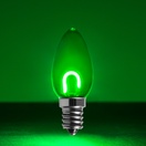 C7 Green Shatterproof FlexFilament&reg LED Vintage Christmas Light Bulbs