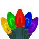 C7 Multicolor FlexFilament&reg Commercial LED Shatterproof Vintage Christmas String Lights