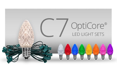 C7 OptiCore Faceted Christmas Light Sets