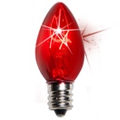 C7 Twinkle Red Christmas Light Bulbs, 7 Watt