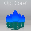 C7 Blue Smooth OptiCore&reg Commercial LED Christmas String Lights