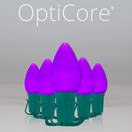 C7 Purple Smooth OptiCore&reg Commercial LED Halloween String Lights Christmas String Lights