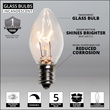 C7 Clear Christmas Light Bulbs, Transparent