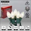 25 C7 Twinkle Clear Christmas Lights